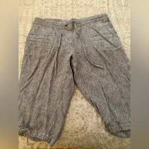 Striped Capri Shorts